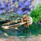 9 karaat ring met opaal en diamanten