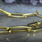 14 karaat gouden paperclip armband