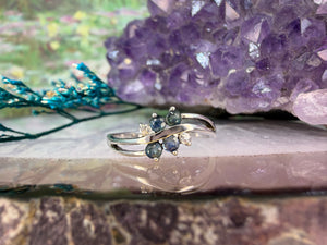 Zilveren topaas ring