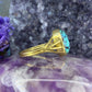 14 karaat gouden turkoois ring
