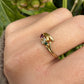 18 karaat gouden ring met robijn, smaragd en diamant
