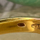 14 karaat gouden ring met groene spinel
