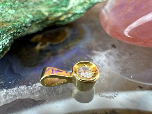 14 karaat gouden diamant hangertje