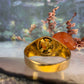 18 karaat gouden ring met gele saffier