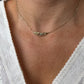 14 karaat gouden robijn en diamant ketting