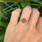 14 karaat gouden ring met bloedkoraal