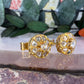 14 karaat gouden diamant oorknoppen