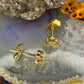 14 karaat gouden oorknoppen met diamanten