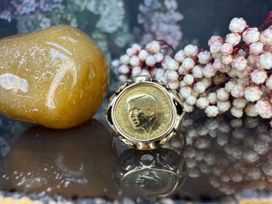 14 karaat gouden Kennedy muntring