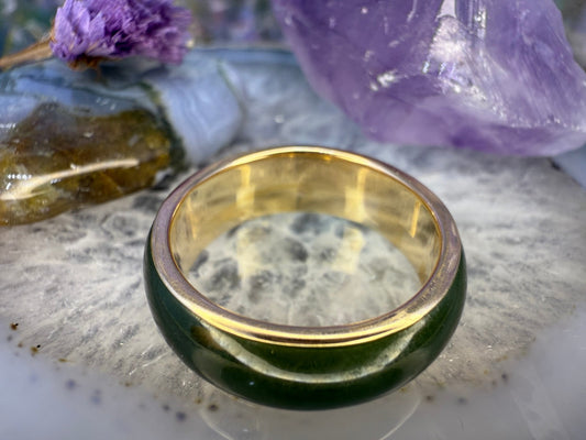 9 karaat ring met jade