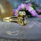 14 karaat gouden ring met toermalijn en diamant