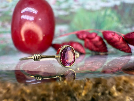 9 karaat ring met robijn