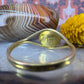 14 karaat gouden groene topaas ring