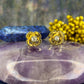 14 karaat gouden klaver oorknoppen