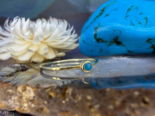 14 karaat gouden ring met turkoois