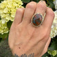 14 karaat gouden mosagaat ring