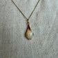 14 karaat gouden antieke opaal hanger