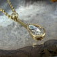 14 karaat gouden ketting met diamant hanger