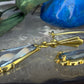 14 karaat gouden spinel oorbellen