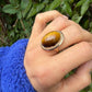 14 karaat gouden tijgeroog ring