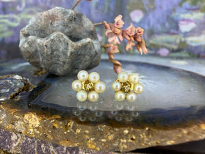 14 karaat gouden parel oorknoppen