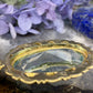 14 karaat gouden hanger met blauwe steen