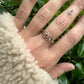 9 karaat ring met robijn en parels