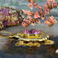 14 karaat gouden hanger met roze saffier