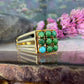 14 karaat gouden turkoois ring