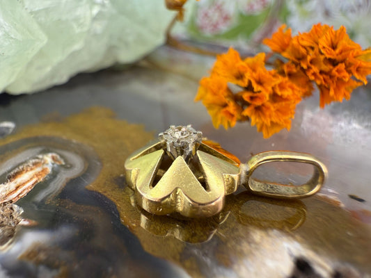 8 karaat diamant hanger