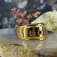 14 karaat gouden ring met robijntjes