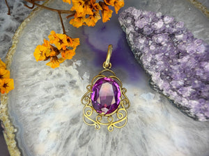 14 karaat gouden saffier hanger
