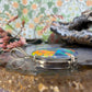 14 karaat witgouden zwarte opaal hanger