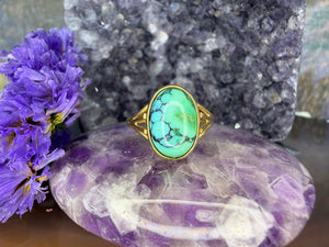 14 karaat gouden turkoois ring