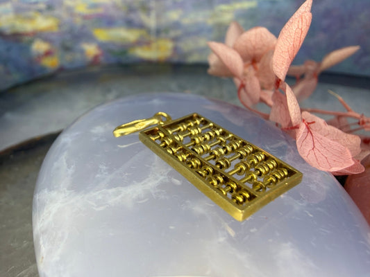 18 karaat gouden telraam hanger