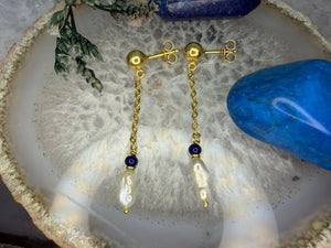 18 karaat gouden parel oorbellen