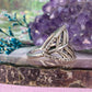 Zilveren blad ring