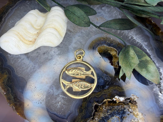 14 karaat gouden vissen hanger
