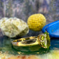 9 karaat gouden ring met peridot