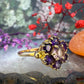 9 karaat ring met amethisten