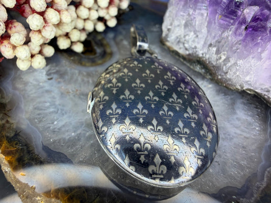 Antieke zilvere medaillon pocket