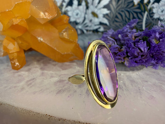 8 karaat amethist ring