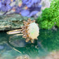 9 karaat ring met opaal en diamanten