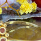 14 karaat gouden ring met bloedkoraal
