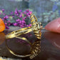 12 karaat rose- en geelgouden ring