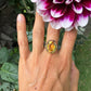 14 karaat gouden citrien ring