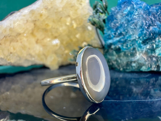 Zilveren ring met kwarts