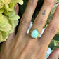 14 karaat gouden opaal ring