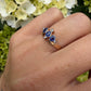 18 karaat gouden ring met toermalijn en parel