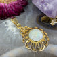 14 karaat gouden opaal hanger